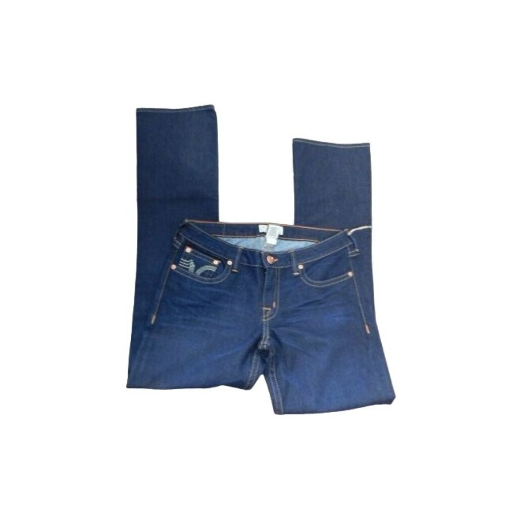 Prvcy Size 32 Barbados Straight Leg Dark Wash Denim Jeans NWT $172